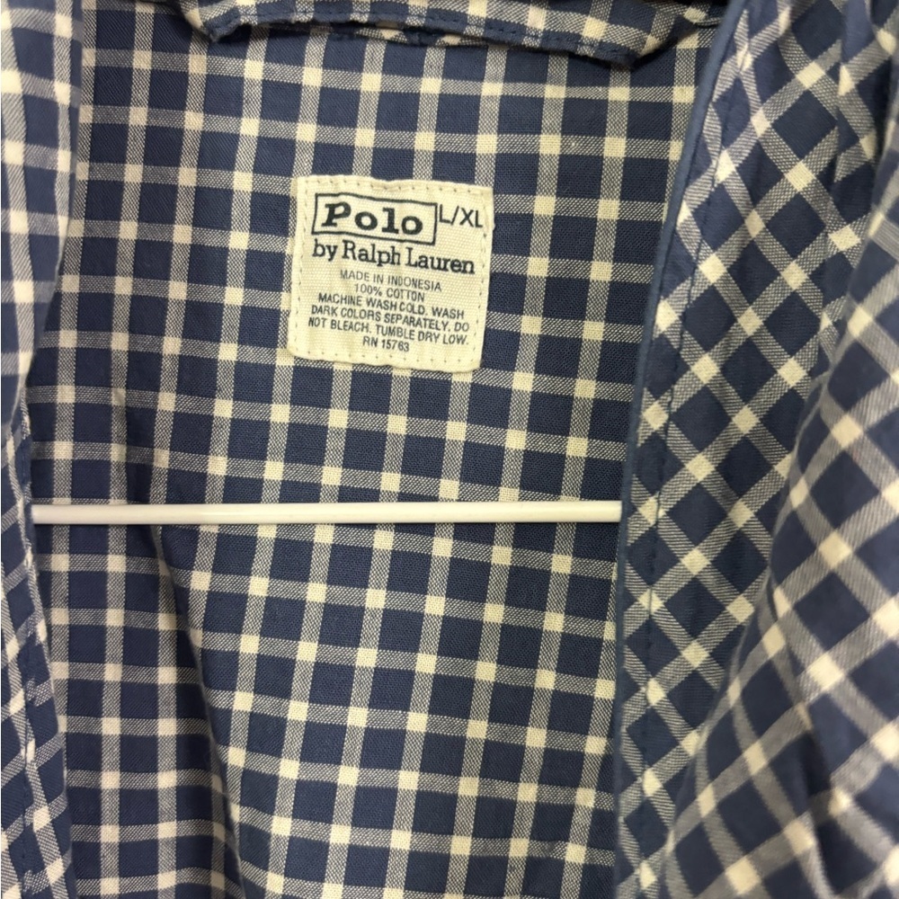 Ralph Lauren Blue Checkered Robe - Picture 3 of 3